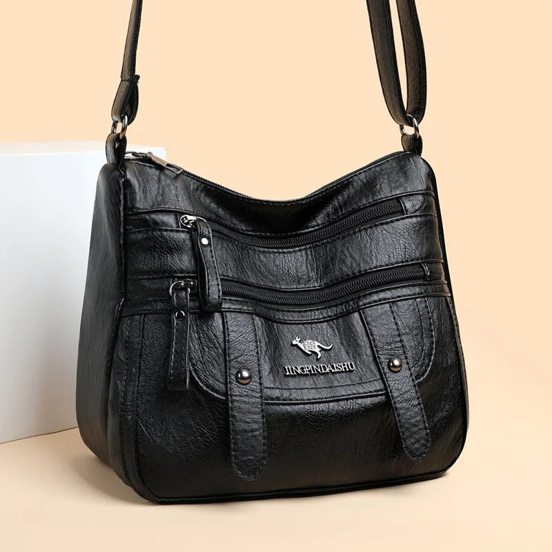 Large Capacity Soft Leather Mom Bag