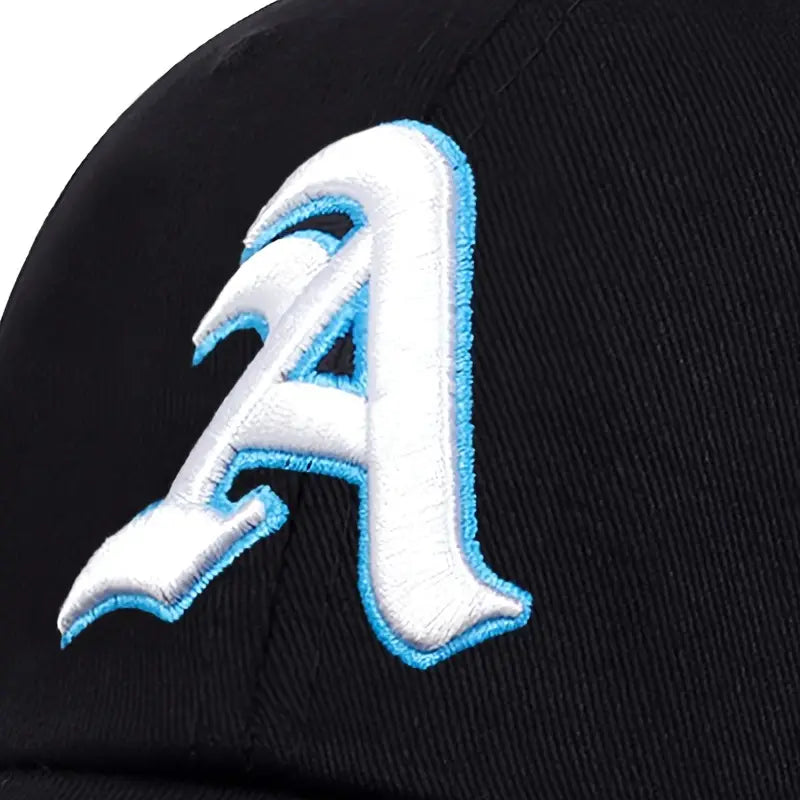 Hippie Style Embroidered "A" & Dolphin Trucker Hat