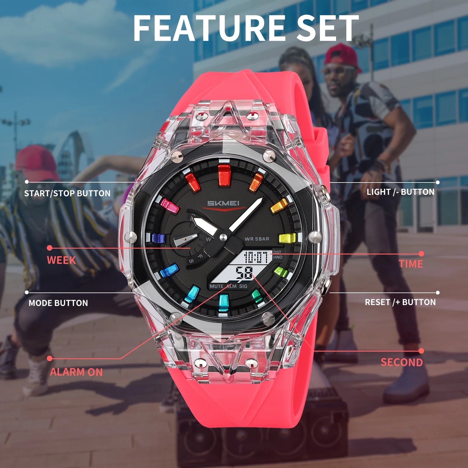 Mens Digital Watch Sports Military Multifunctional Watches