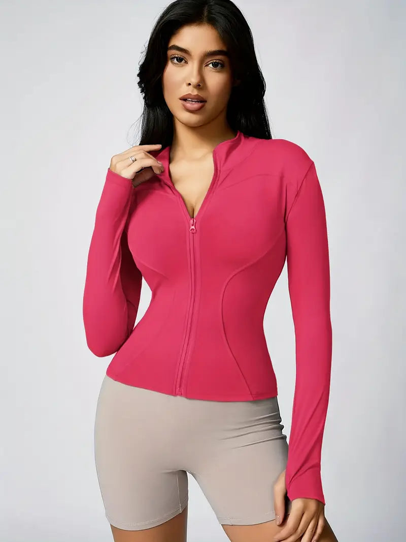 Women's High Stretch Polyester Spandex Blend Sports Top
