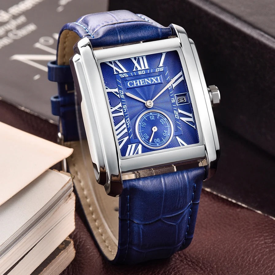 Men’s Leather Quartz Watch