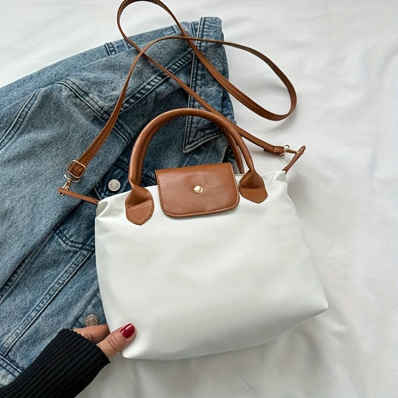 Women'S Brown Crossbody Bag - Elegant Handbag With Metal Buckle