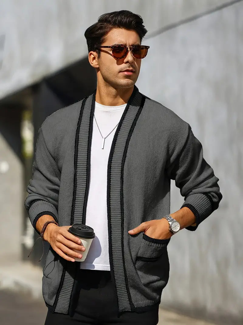 Men'S Casual Knit Cardigan Sweater