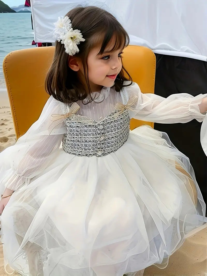 Charming Girls' Summer Lace Princess Dress