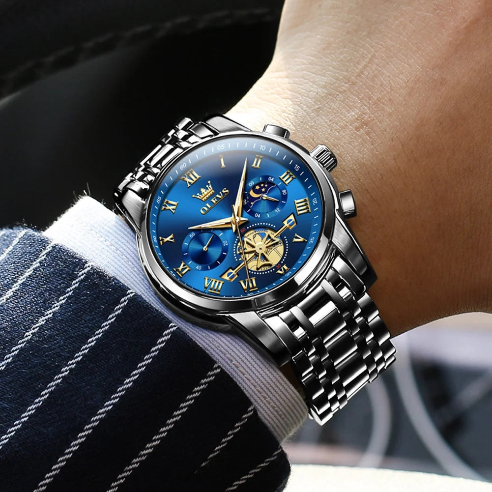 OLEVS Mens Watches Chronograph Business Dress Quartz