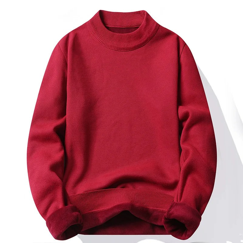 Men's Slim Fit Double Collar Turtleneck Sweater