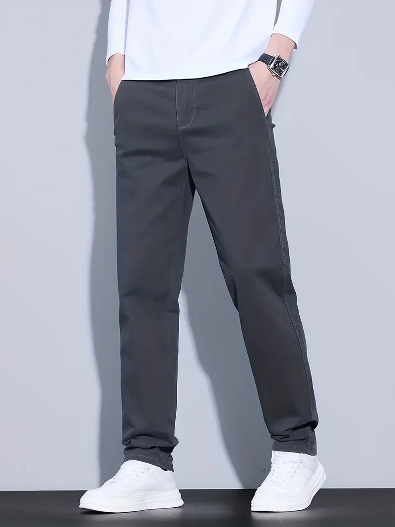 Men'S Classic-Fit Stretch Casual Chino Pants