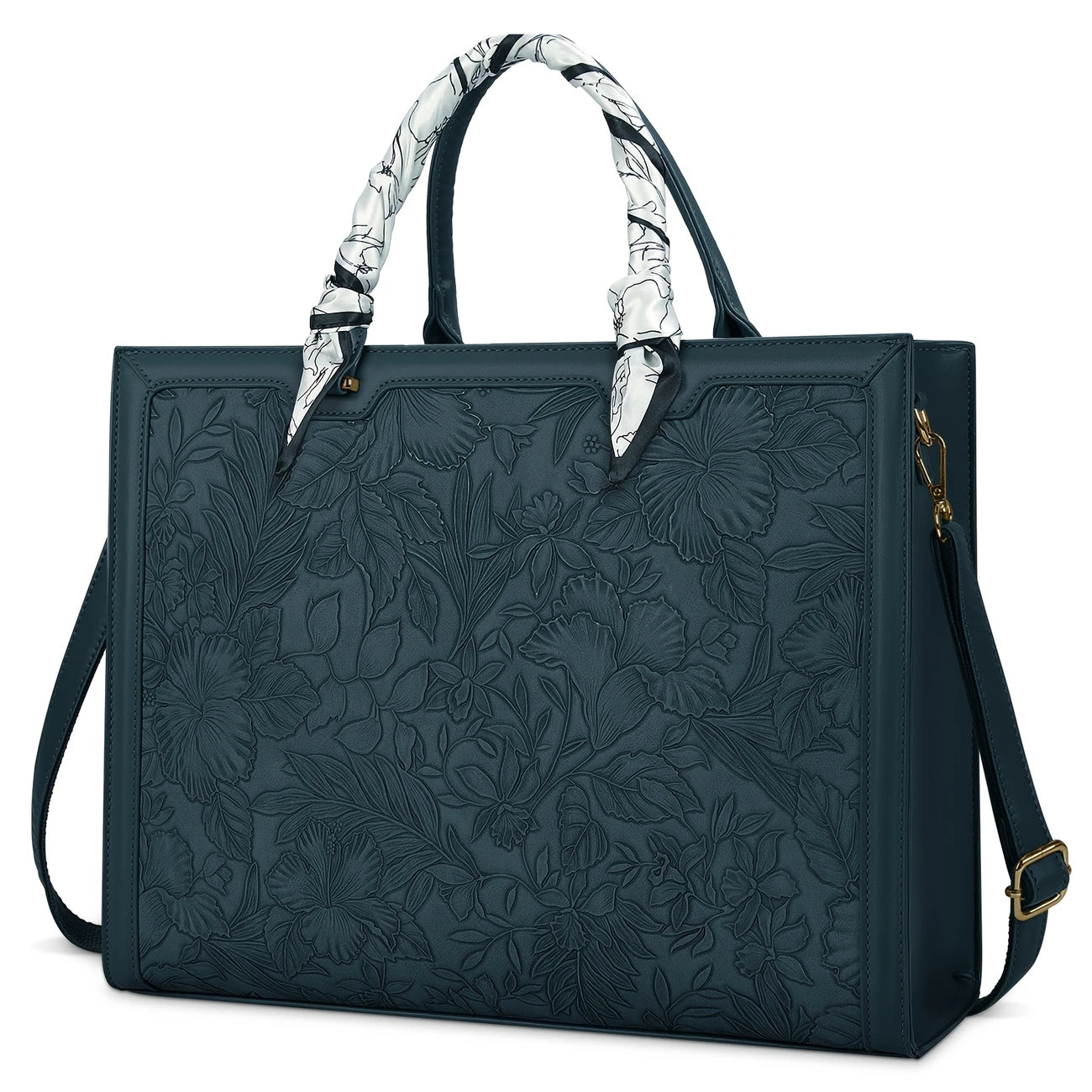 Women's Business Office Briefcase Large Capacity Handbag Shoulder Bag Suntan