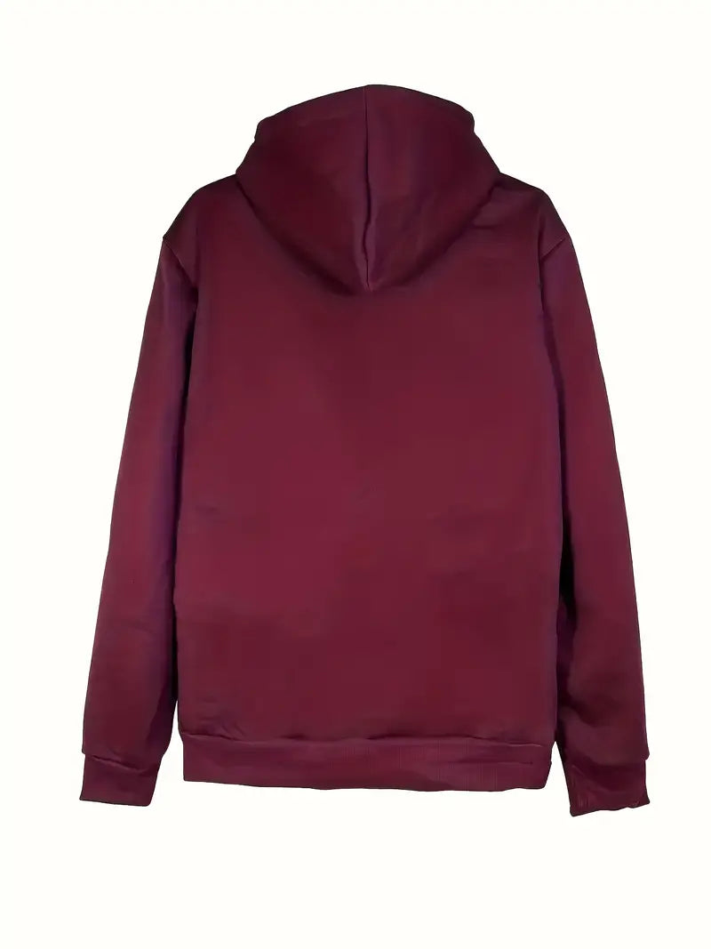 Men's Hooded Sports Jacket with Zipper Pocket
