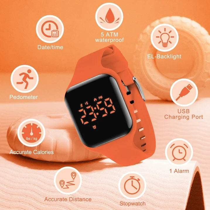 Sport Watch with Stopwatch,Alarm Clock, Waterproof Watches Birthday Gift for Kids