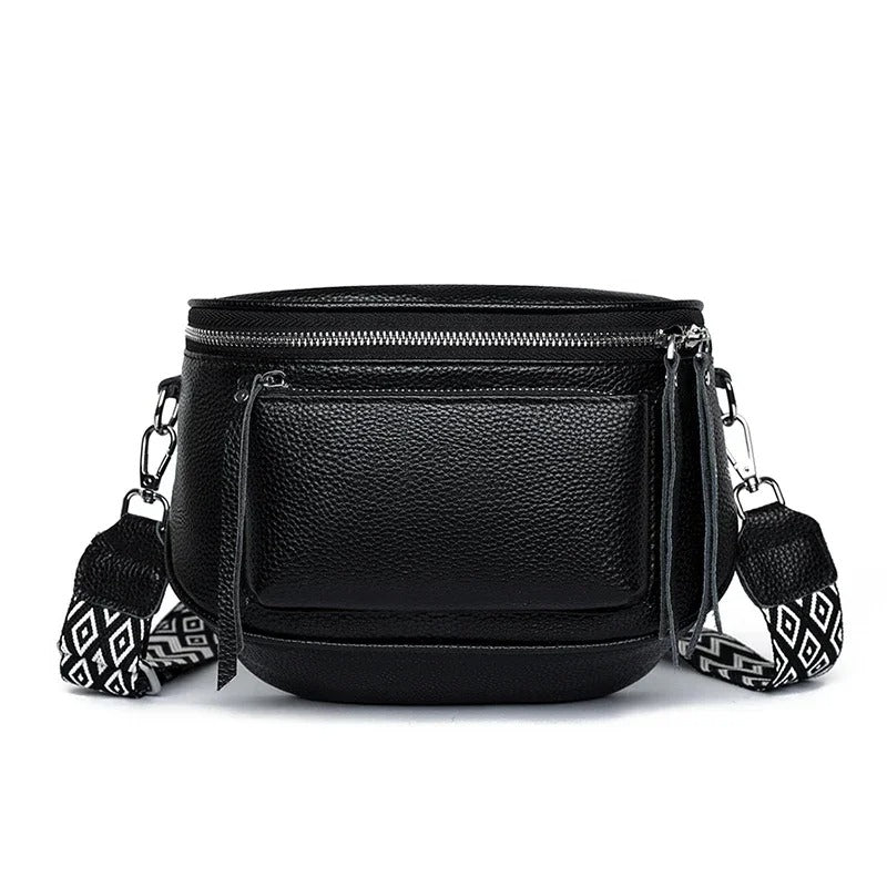 Luxury Genuine Leather Saddle Bag