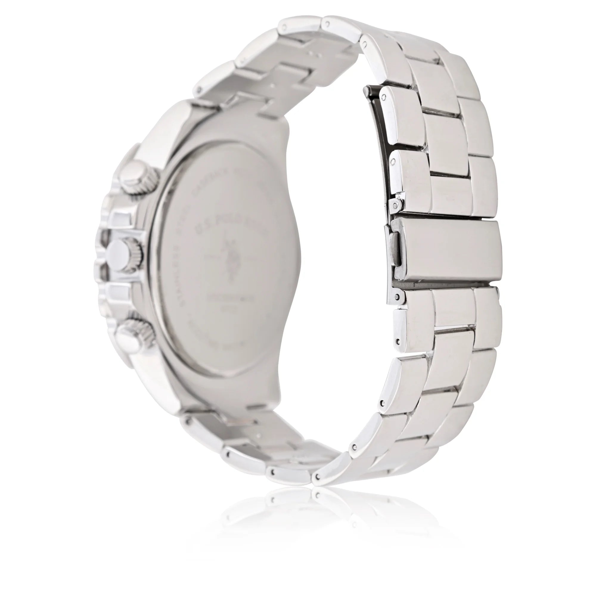 U.S. Polo Assn. Adult Male Analog Watch in Silver with Sports Bezel in One Size
