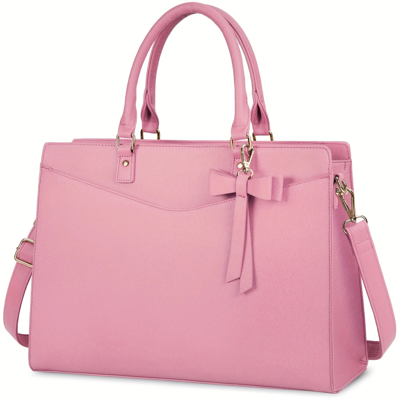 Women | PU Tote Bag Business Office Work Bag Lightweight Handbag Shoulder Briefcase Computer