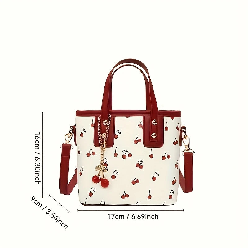 rge Capacity Fashionable Crossbody Bag in Red