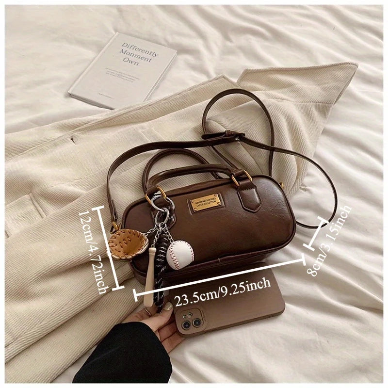 Premium Textured Small Crossbody Bag with Detachable Shoulder Strap & Zipper Closure