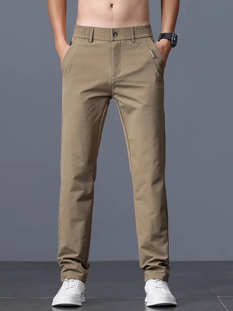 Men’s Summer Straight-Leg Chino Pants