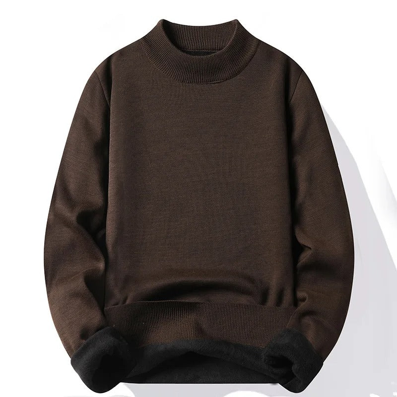Men's Slim Fit Double Collar Turtleneck Sweater