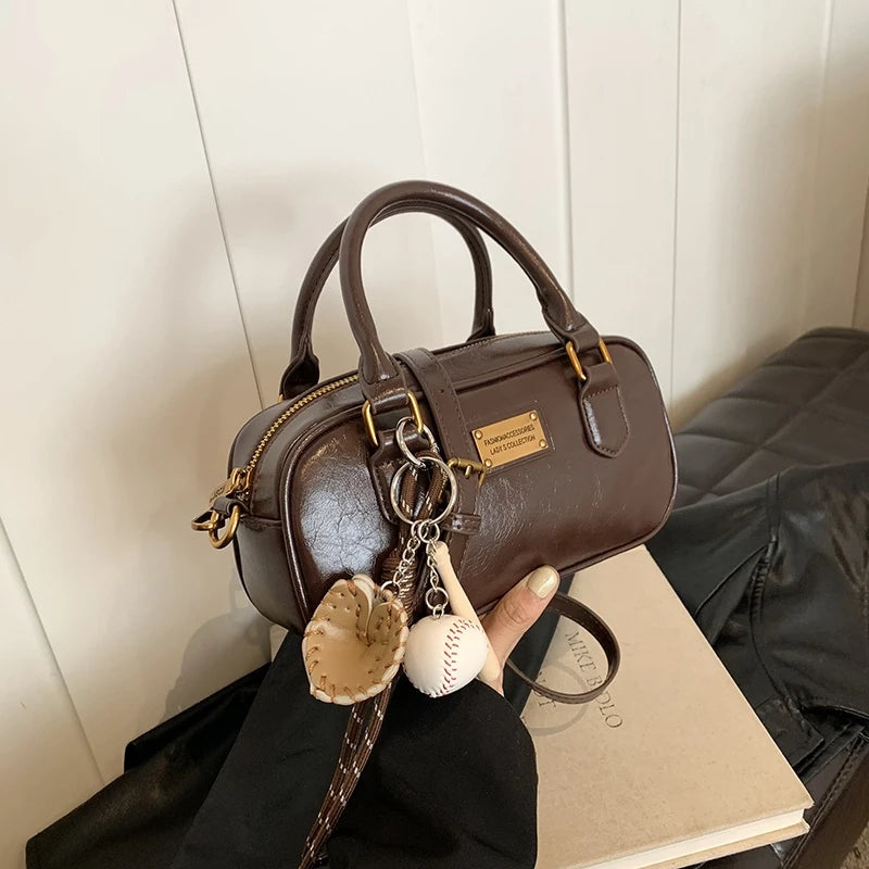 Premium Textured Small Crossbody Bag with Detachable Shoulder Strap & Zipper Closure