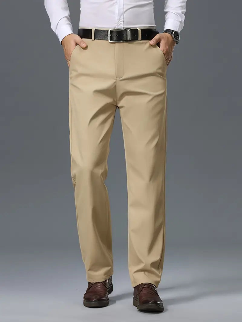 Men’s Slim-Fit Khaki Chino Pants