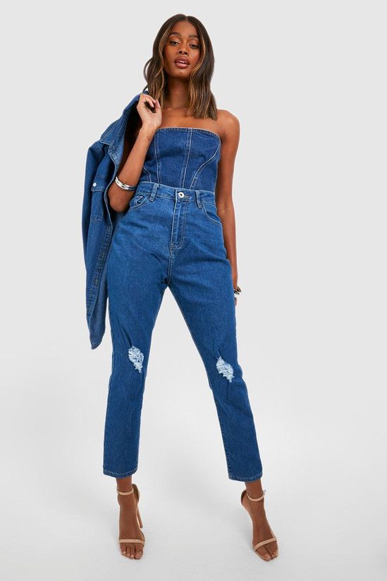 High Waisted Ripped Skinny Jeans