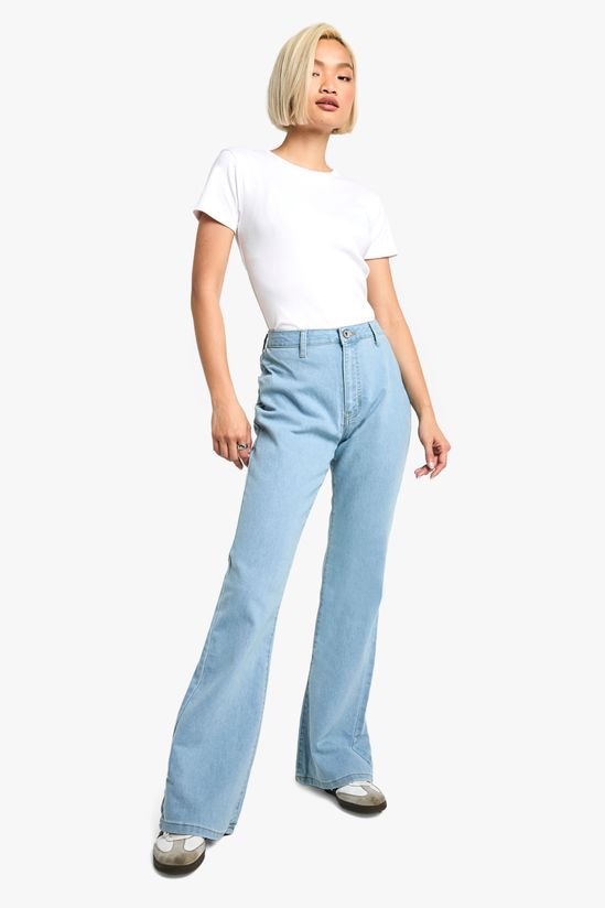 High Waisted Disco Flared Jeans