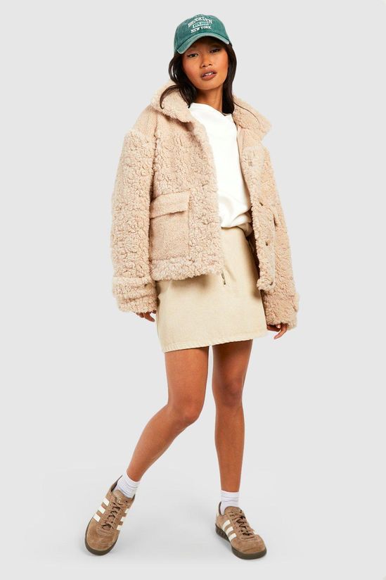Textured Faux Fur Jacket
