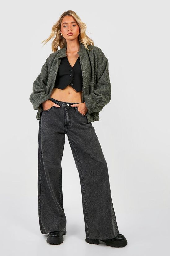 Acid Wash Wide Leg Jeans