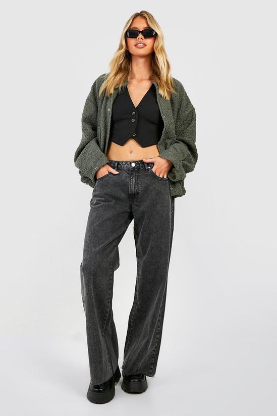 Acid Wash Wide Leg Jeans