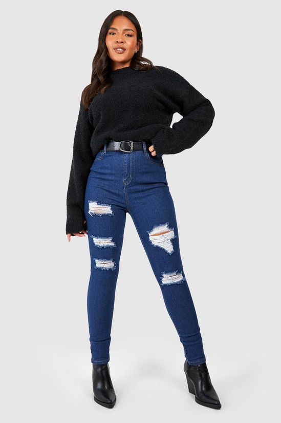 Plus Distressed Skinny Jeans