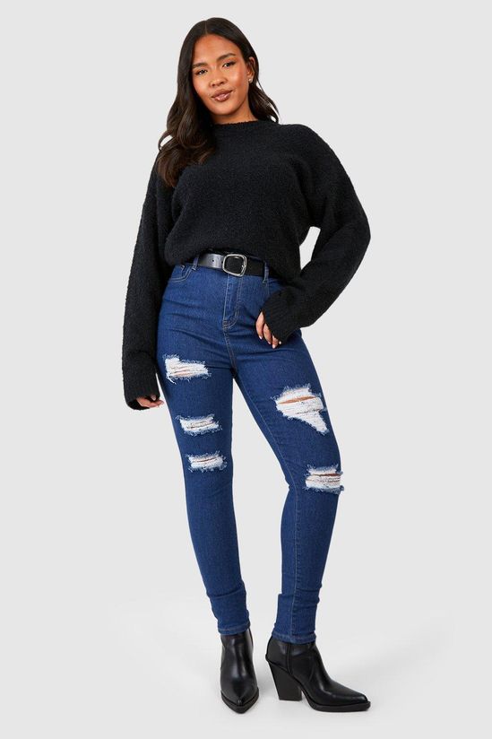 Plus Distressed Skinny Jeans