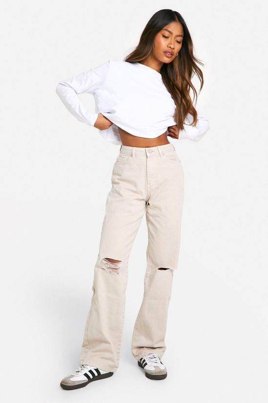 Basics Ripped Knee Boyfriend Jeans