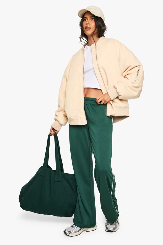 Oversized Wool Look Bomber Jacket