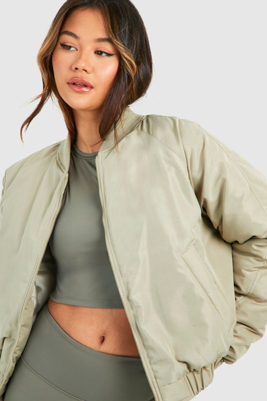 Cropped Bomber Jacket