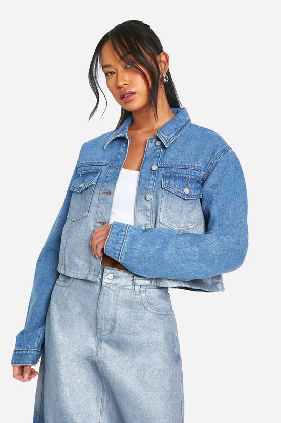 Metallic Ombre Denim Jacket