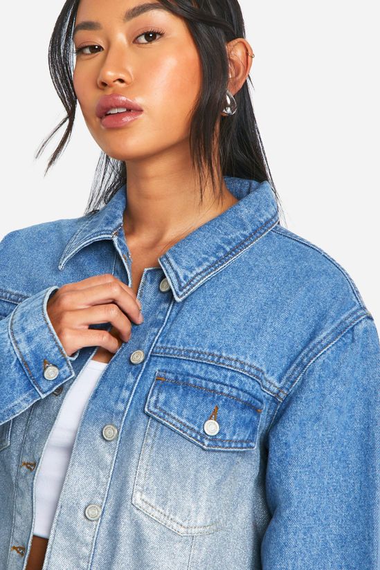 Metallic Ombre Denim Jacket
