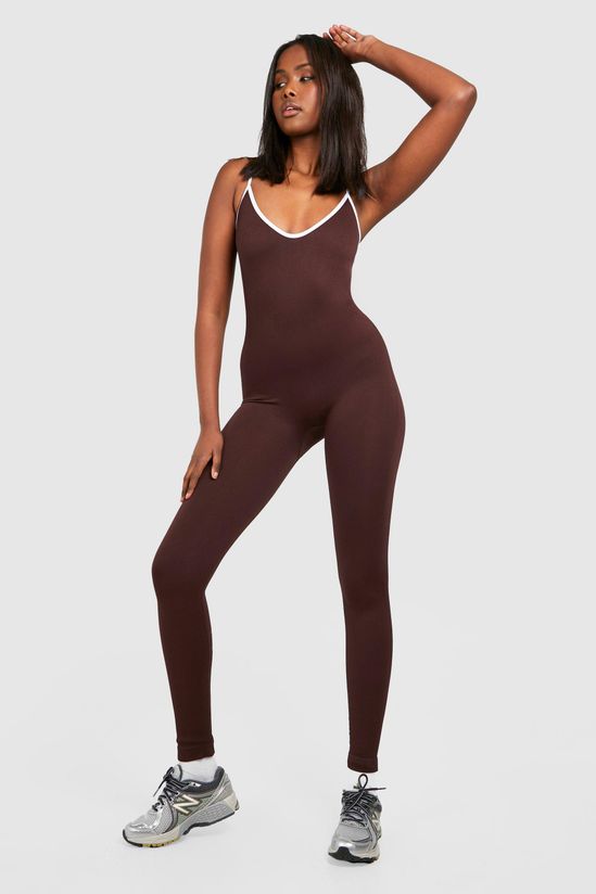 Seamless Contrast Unitard