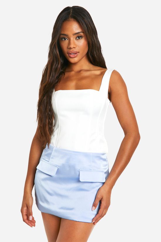 Satin Micro Mini Skirt