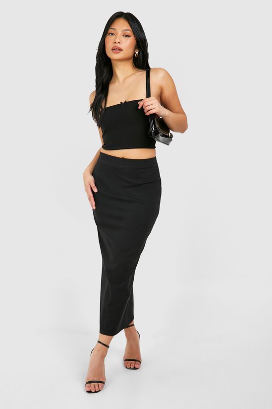 Petite Woven Stretch Midaxi Skirt