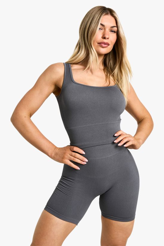 Seamless Contour Rib Cycling Short