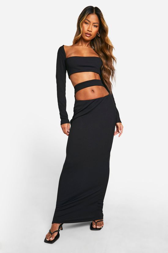 Rib Square Neck Super Crop Top