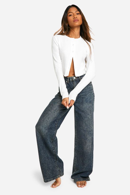 32 Inch Leg High Waisted Super Wide Leg Jeans