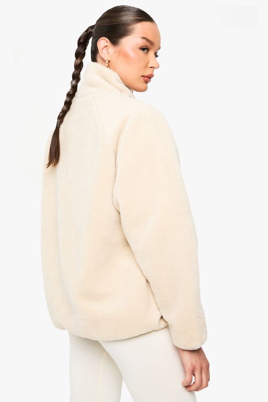Oversized Teddy Zip Up Jacket