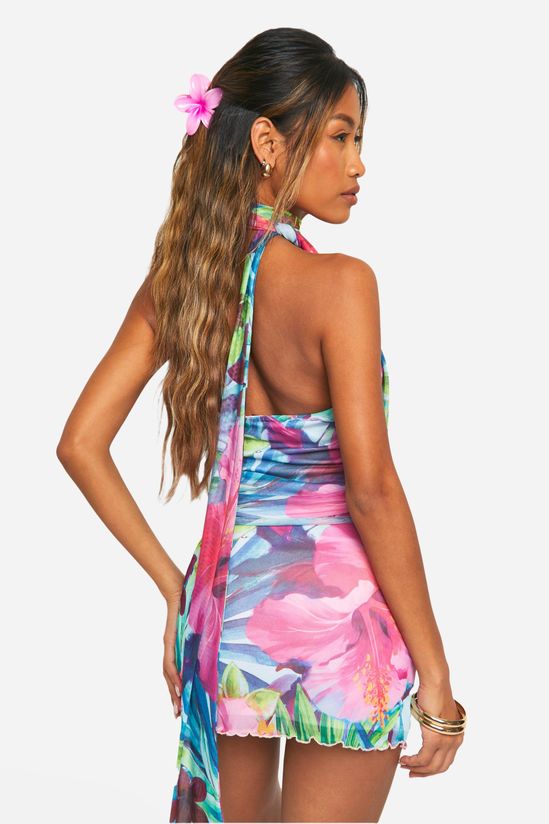 Floral Print Mini Skirt