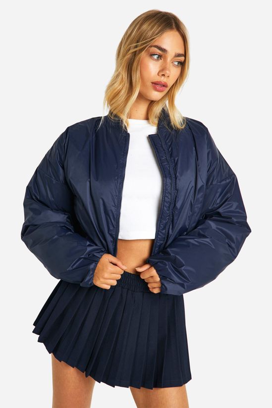 Puffer Nylon Bomber Jacket