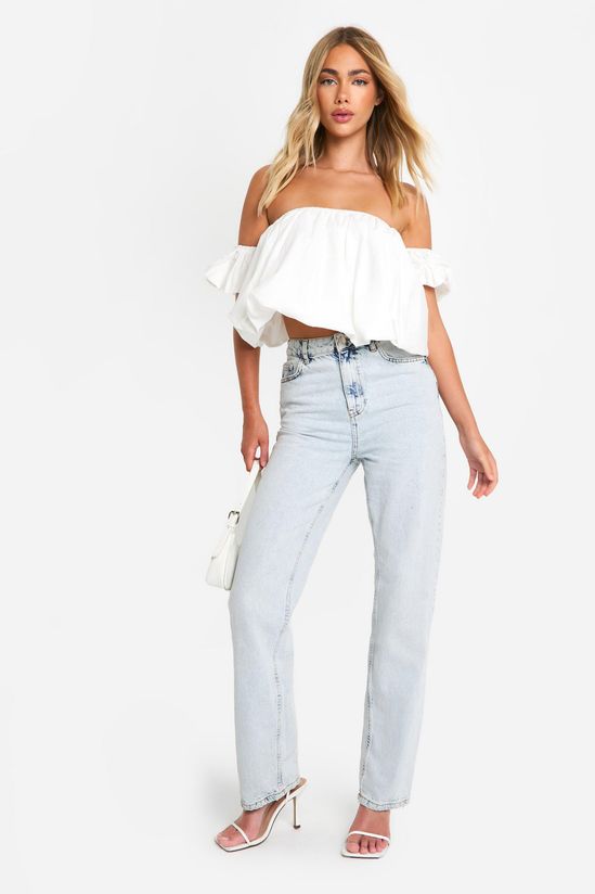 Cotton Poplin Puffball Top