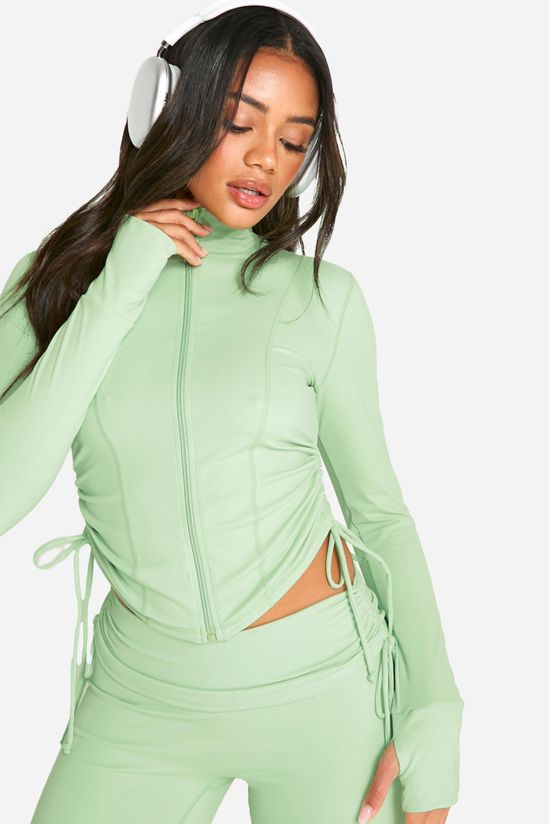 Supersoft Sculpt Ruched Side Sports Jacket