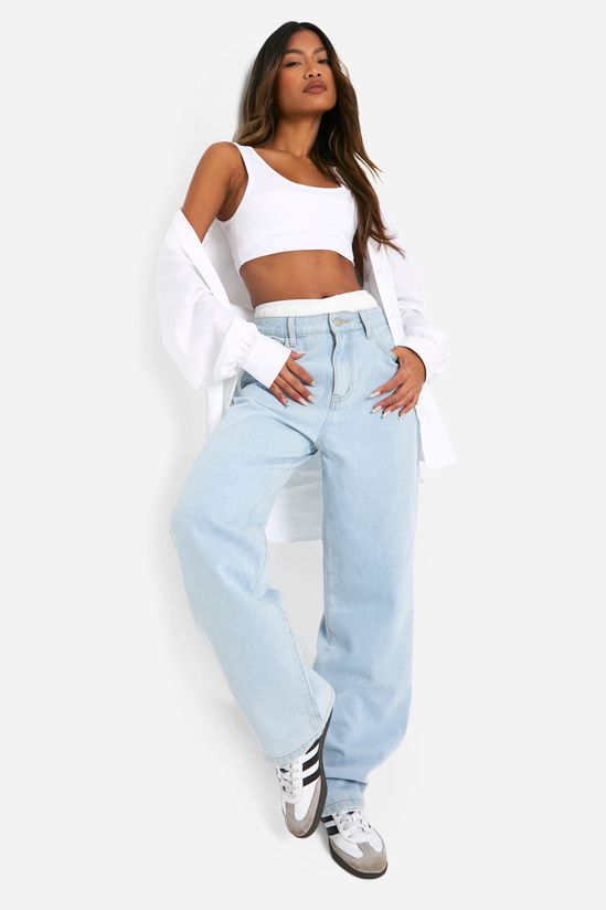 High Waisted Boyfriend Jeans