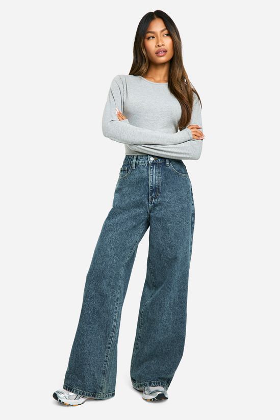 High Waisted Super Wide Leg Jeans