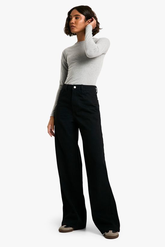 Tall Basic Black Wide Leg Jeans