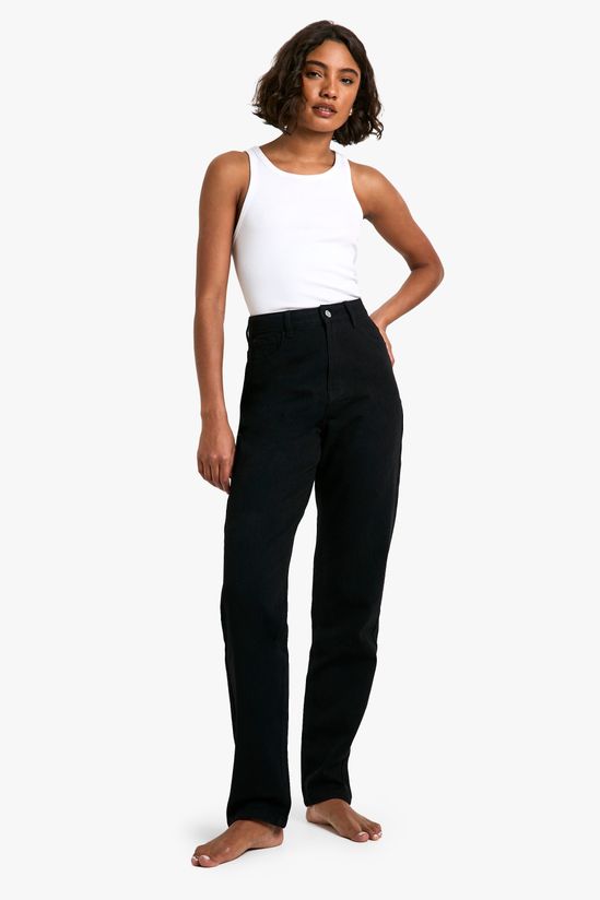 Tall Basic Black Straight Leg Jeans